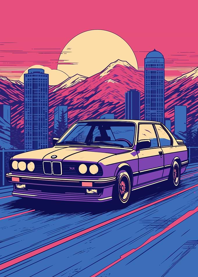 Car Retro Synthwave