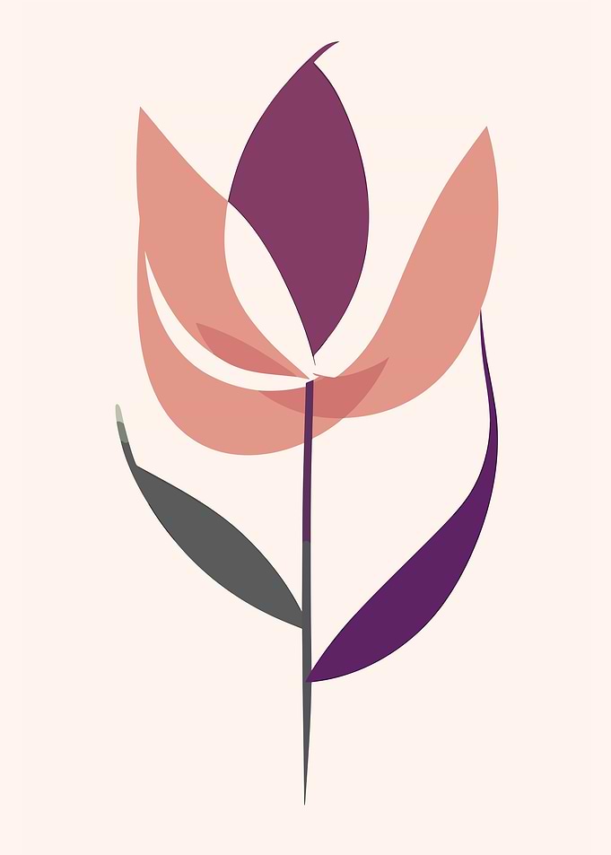 Minimalist lotus flower