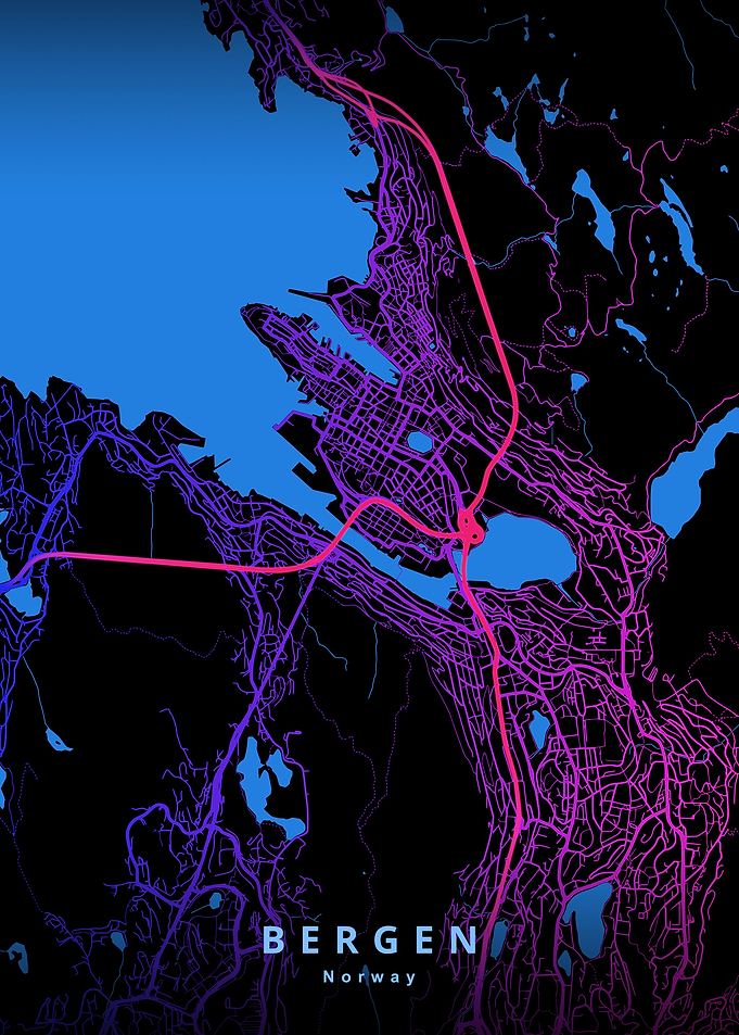 Bergen Norway Map