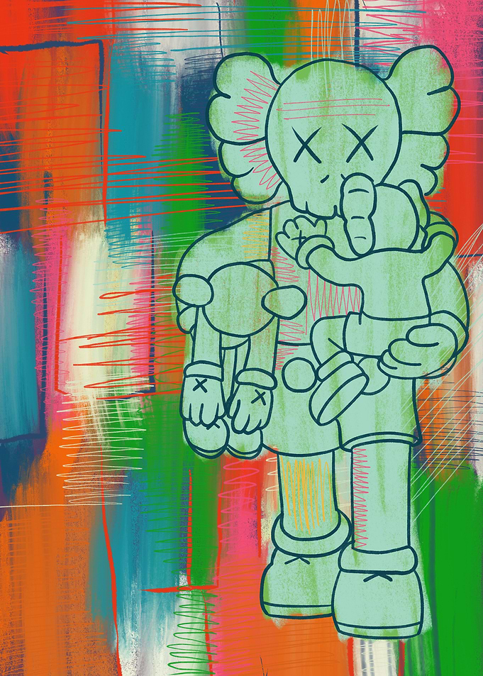 Kaws Dolls unique abstrac