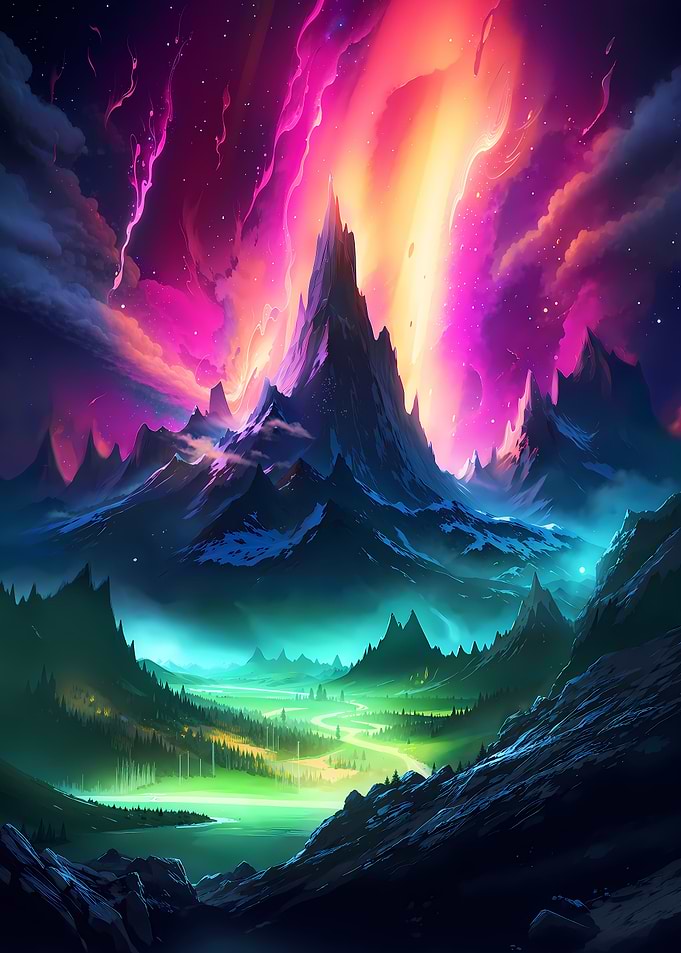 Wonderland Aurora Mountain