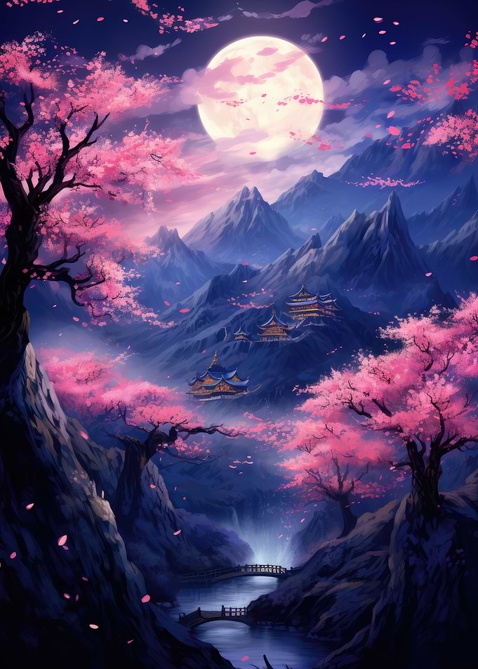 Cherry Blossom Japan Art