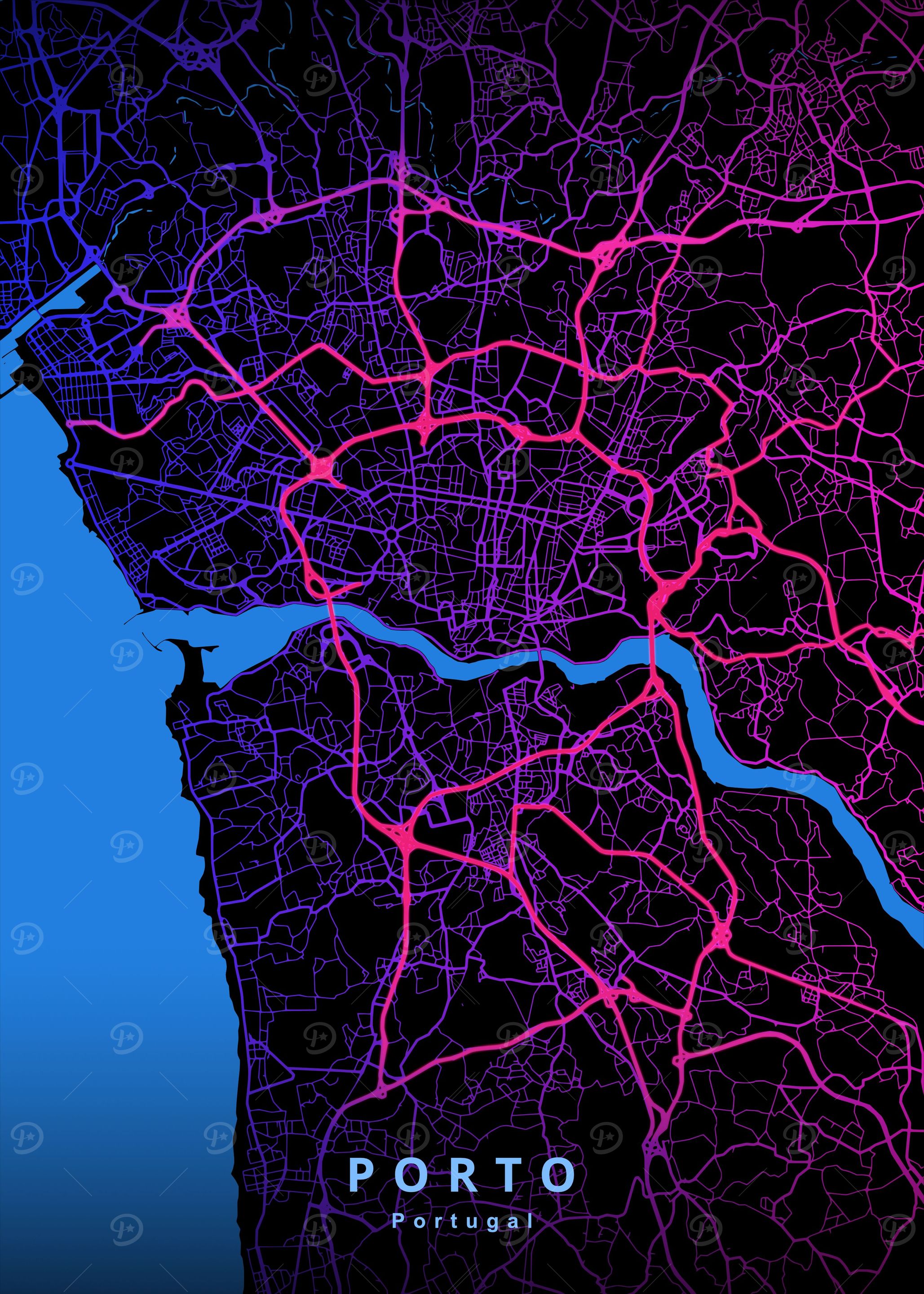 Porto Portugal Map