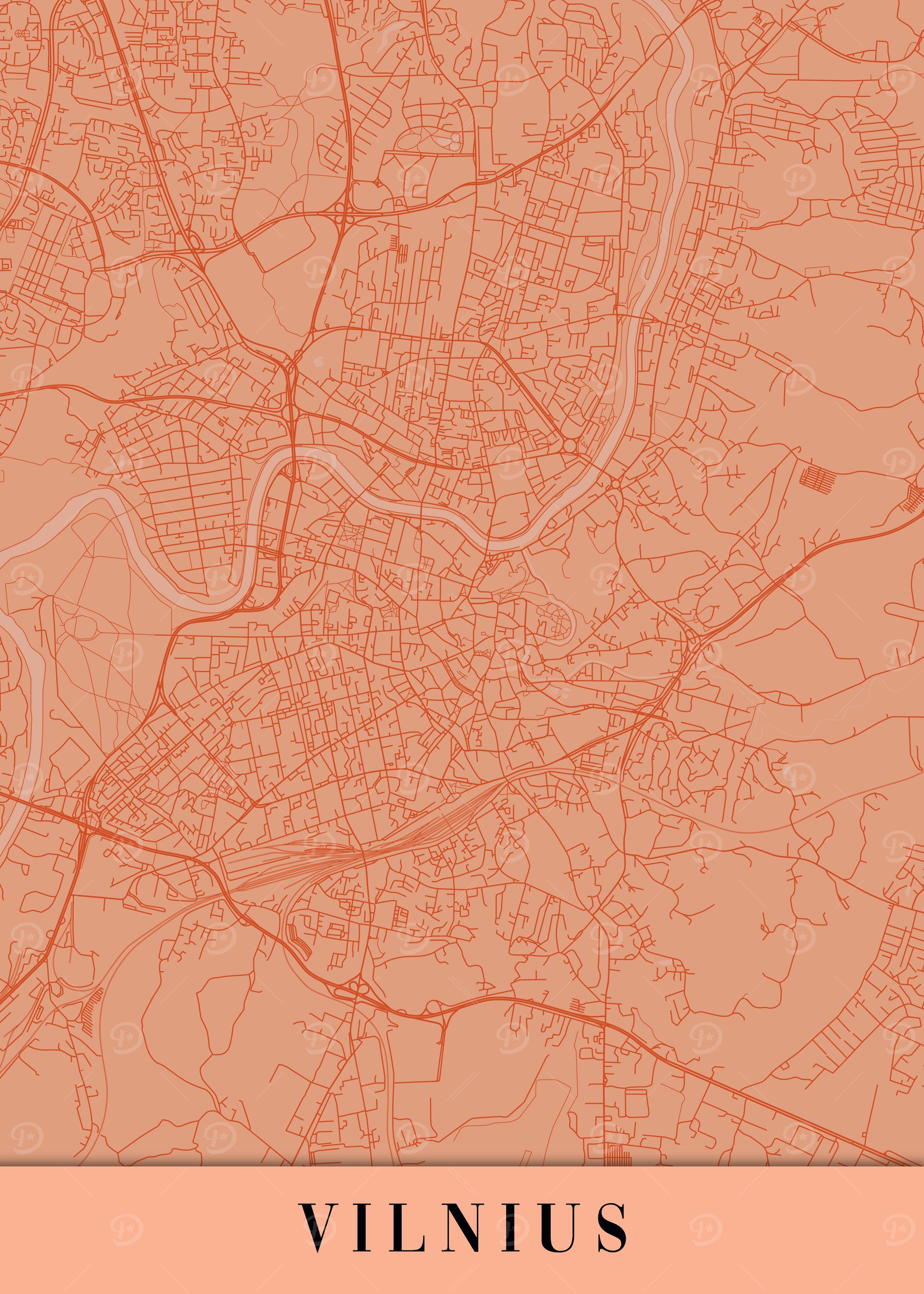 Vilnius Orange Map