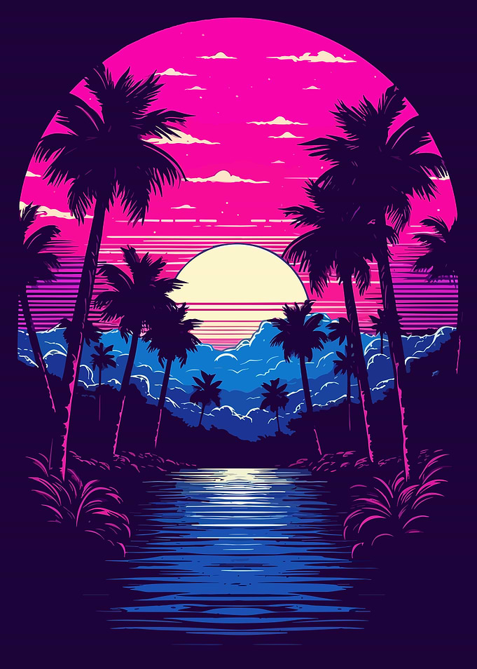 City Synthwave Retro