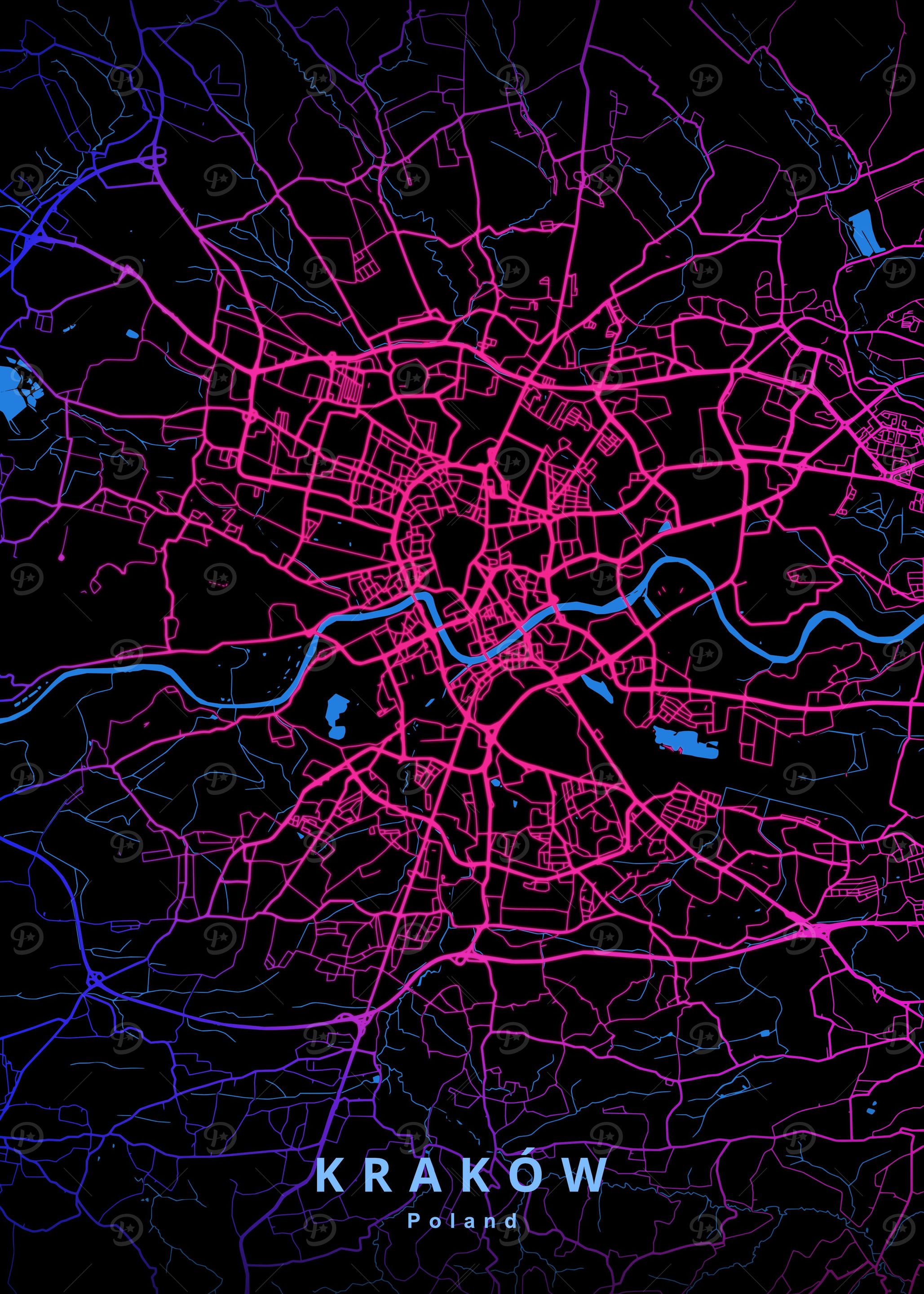 Krakow Poland Map