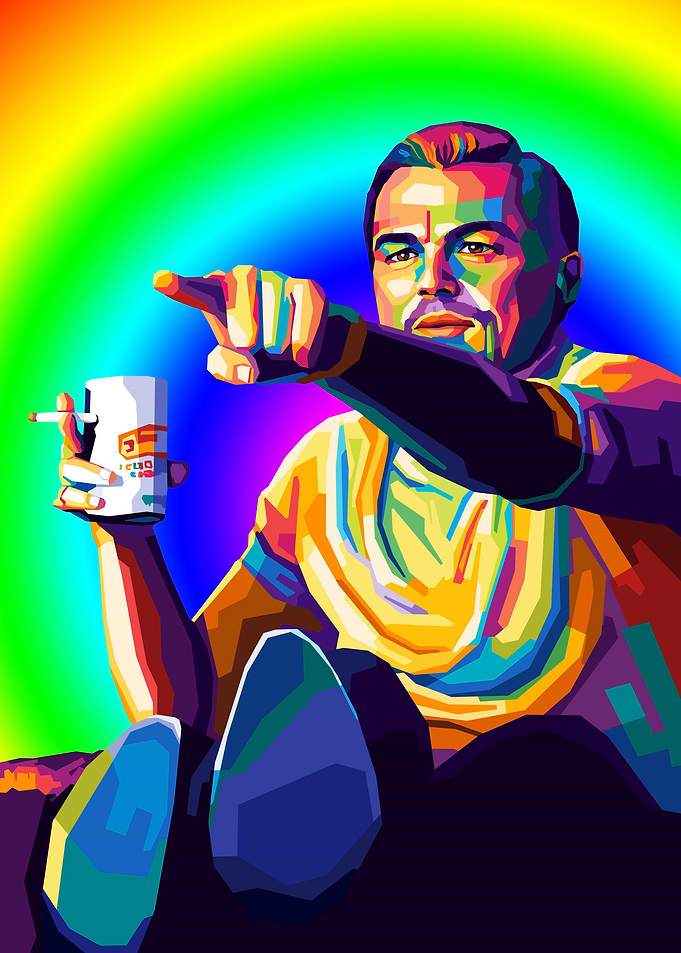 Leo Pointing Meme Wpap art
