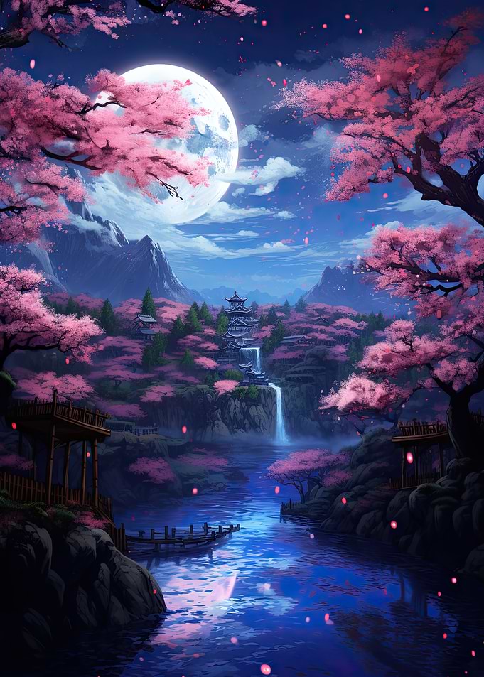 Cherry Blossom Japan Art