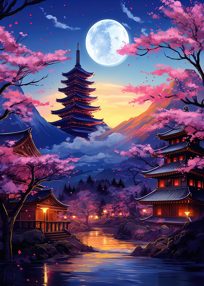 Cherry Blossom Japan Art