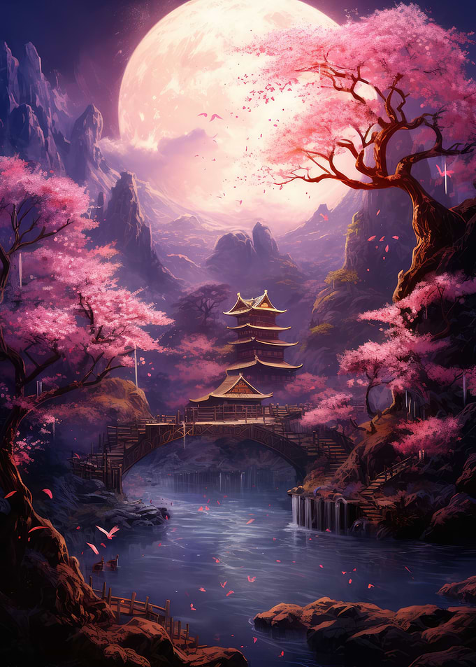 Cherry Blossom Japan Art
