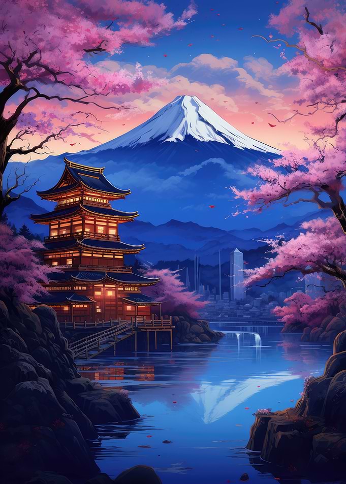 Cherry Blossom Japan Art