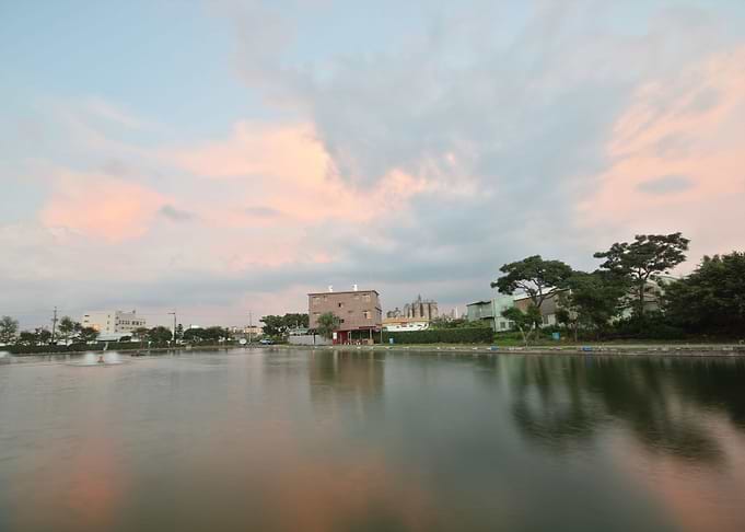 Leisurely Fish Pond Sunset