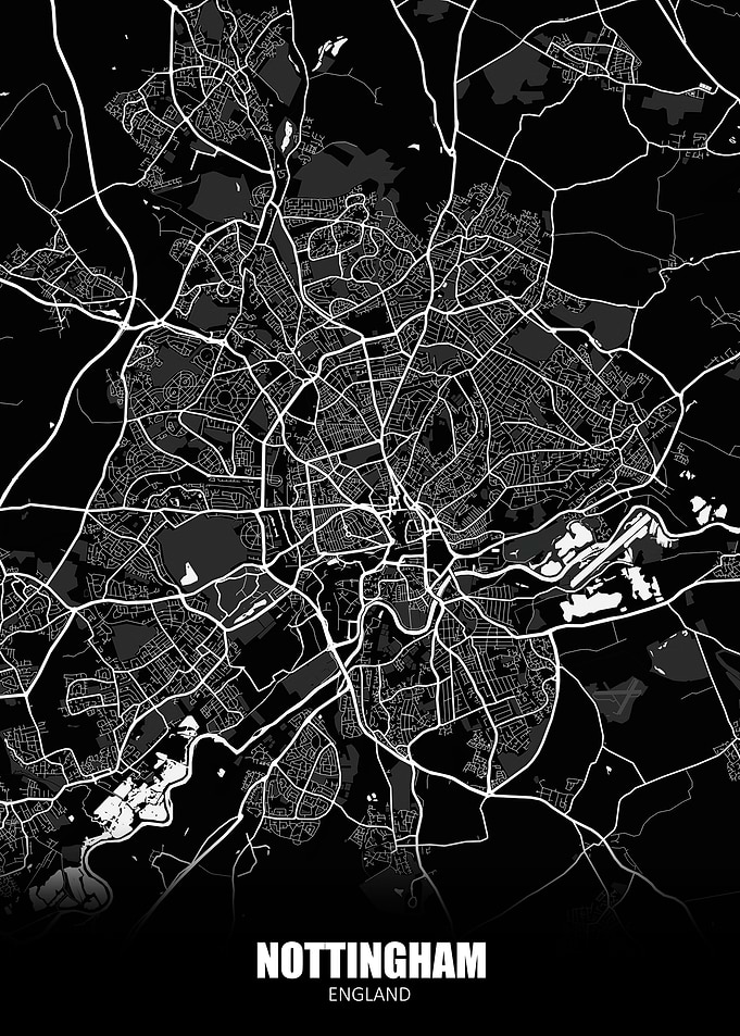 Nottingham England Map