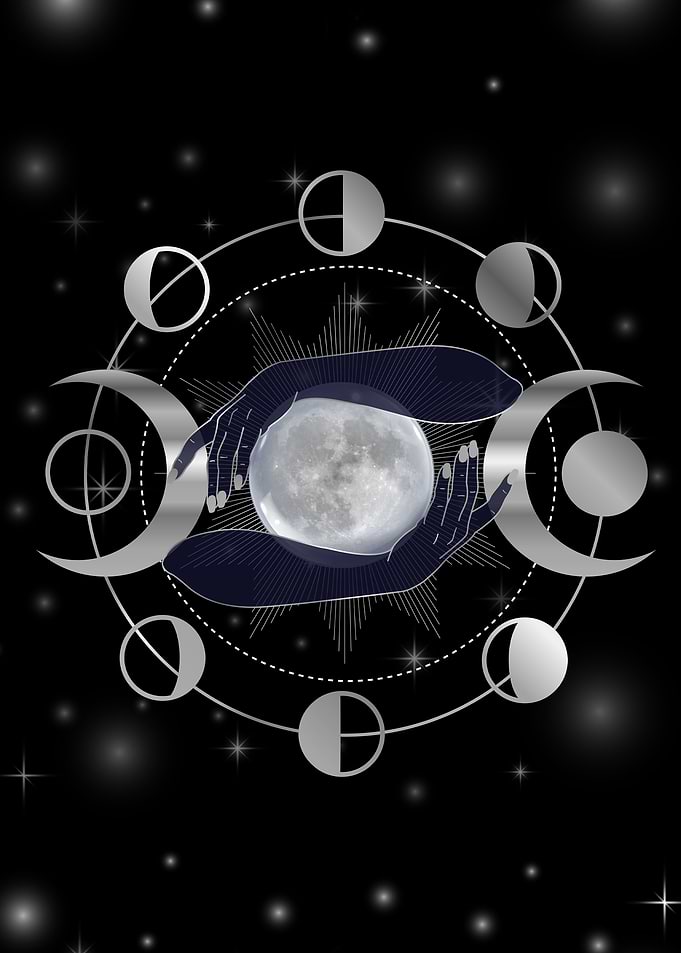 Full moon triple goddess