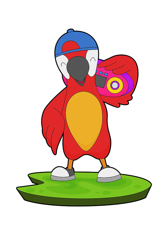 Parrot Musician Music box