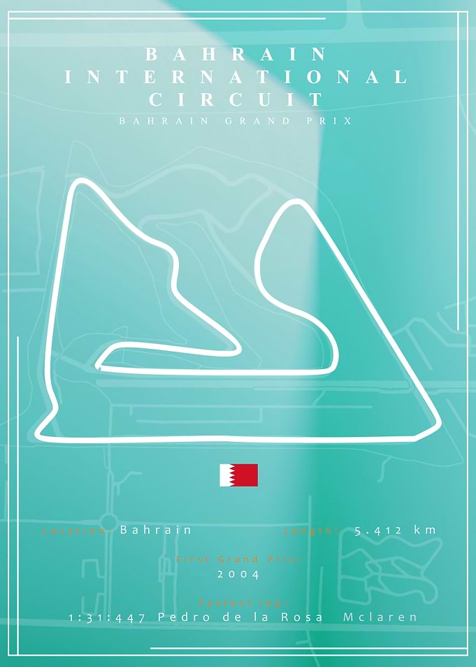 Bahrain F1 Track Map