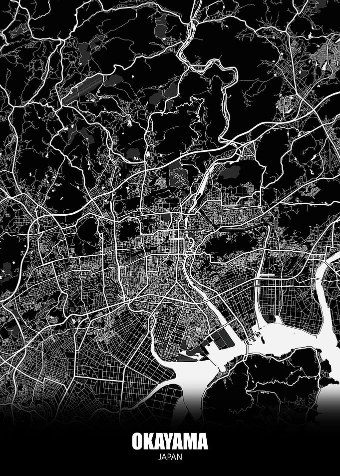 Okayama Japan Map