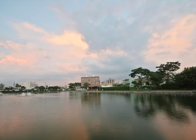 Leisurely Fish Pond Sunset