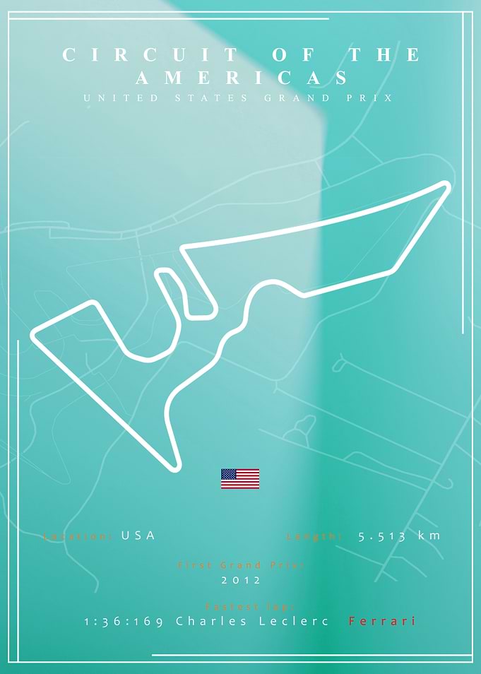 US F1 Track Map