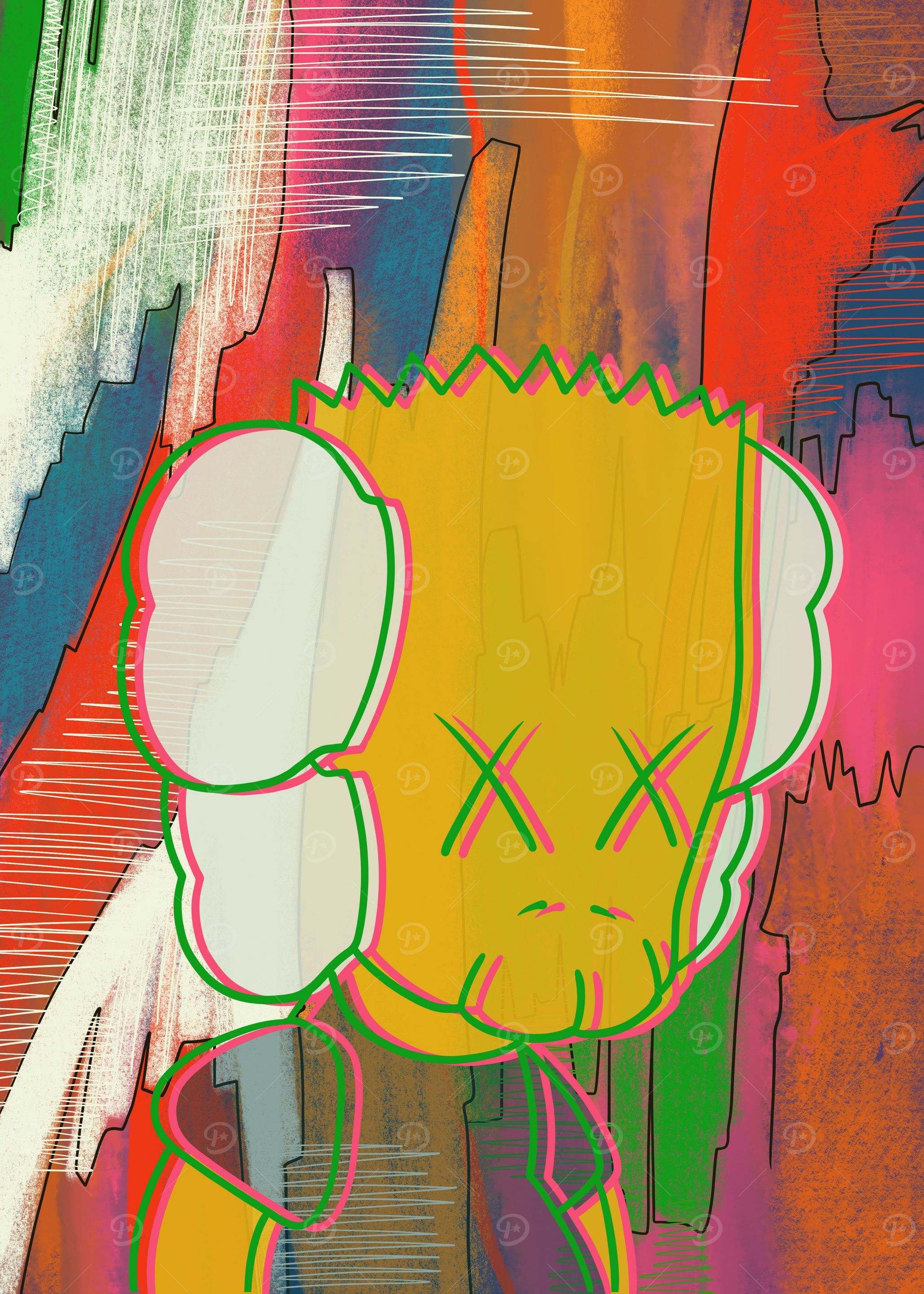 Kaws Dolls unique abstrac
