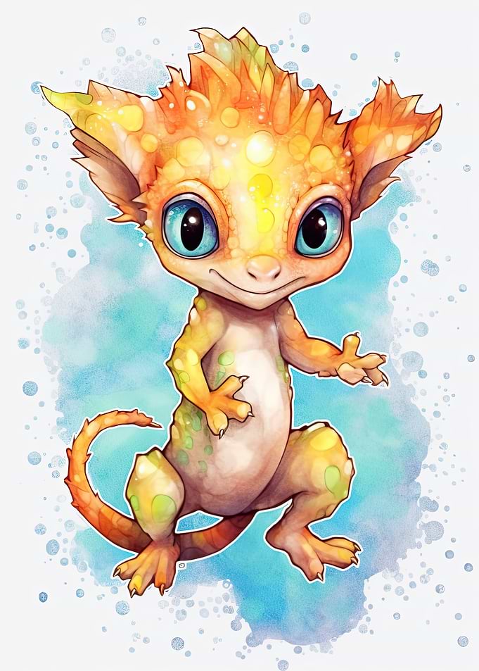 Cute Baby Crested Gecko