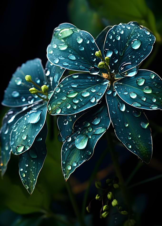 Waterdrops on leaves