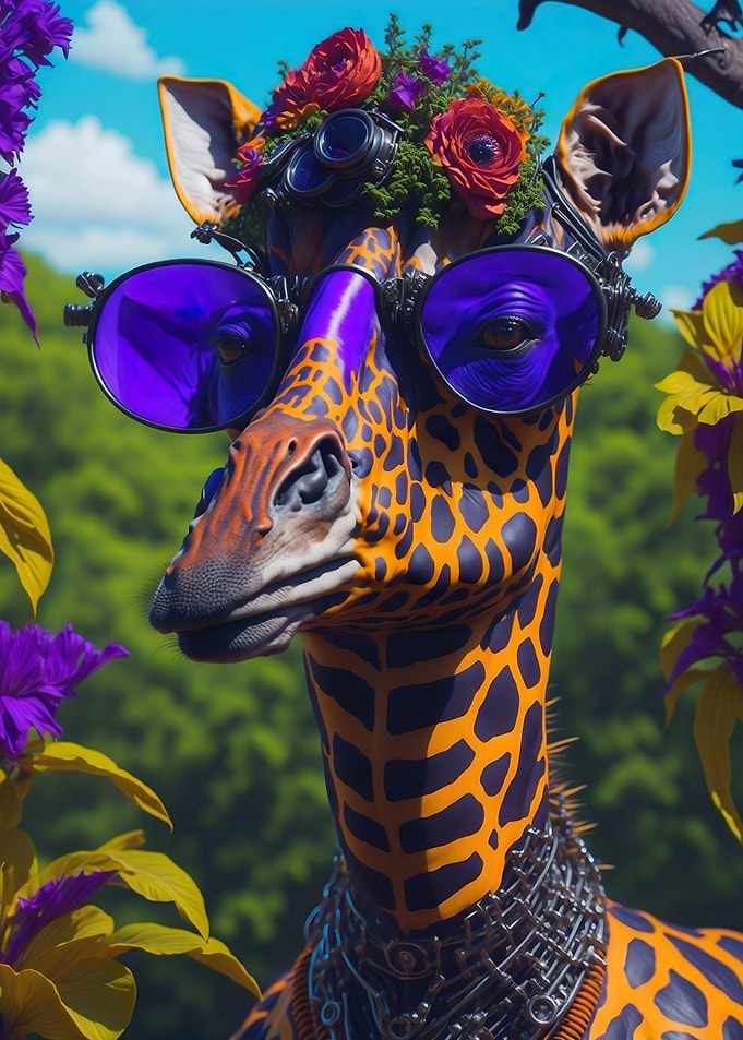 Giraffe Surreal Steampunk