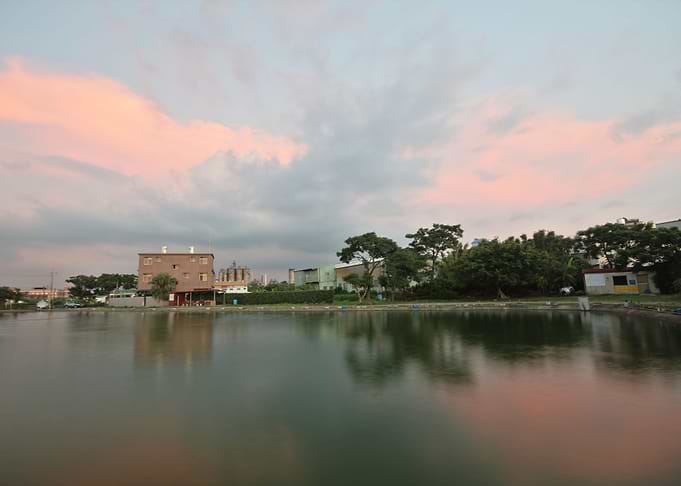Leisurely Fish Pond Sunset