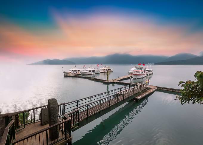 Sunrise at Sun Moon Lake