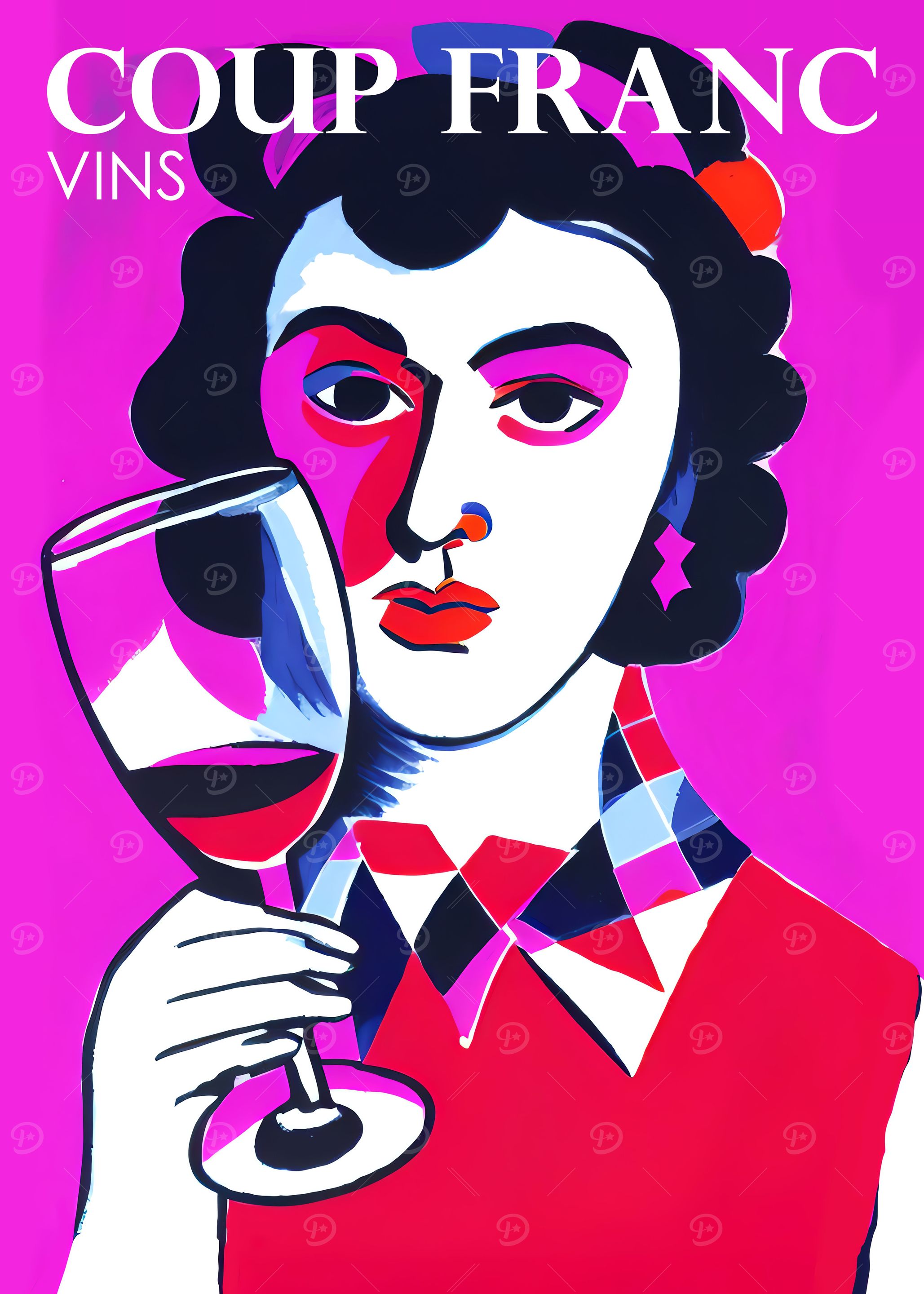 French Wine Retro Poster