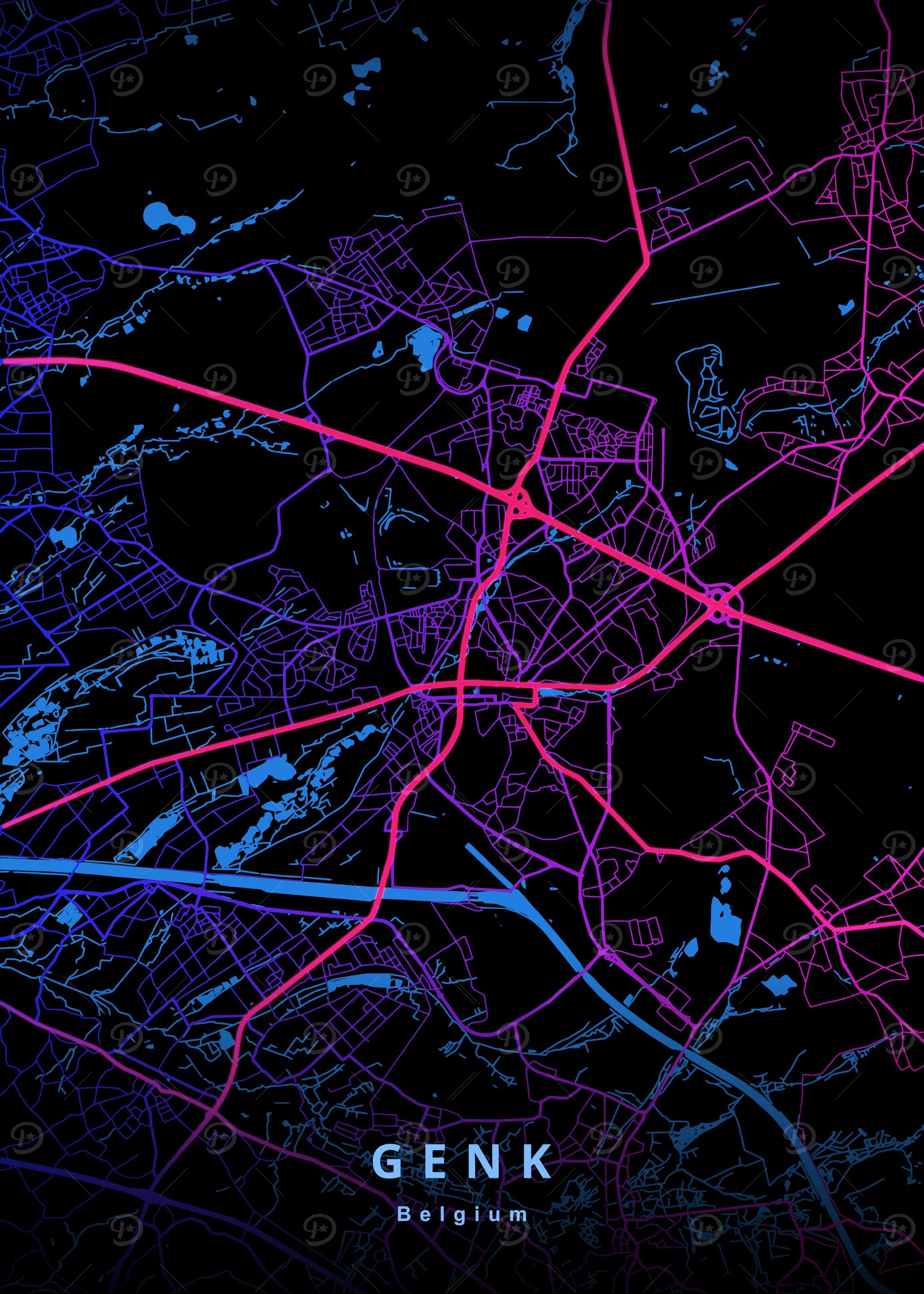 Genk Belgium Map