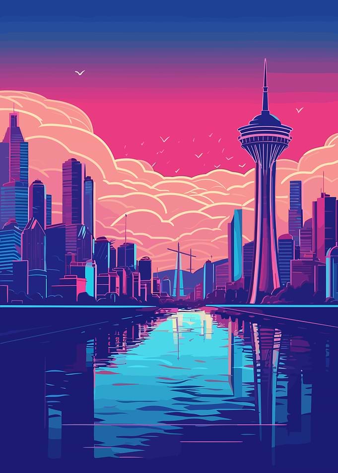 City Synthwave Retro