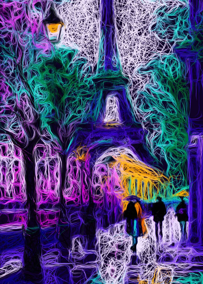 Sunset on Champs Elysees