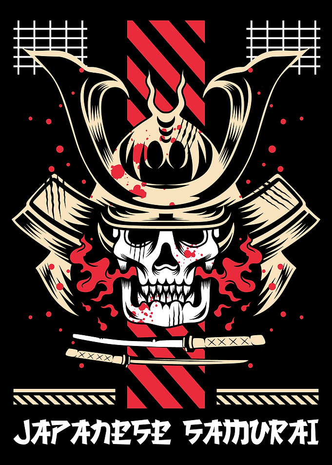 Japanese Samurai Skull