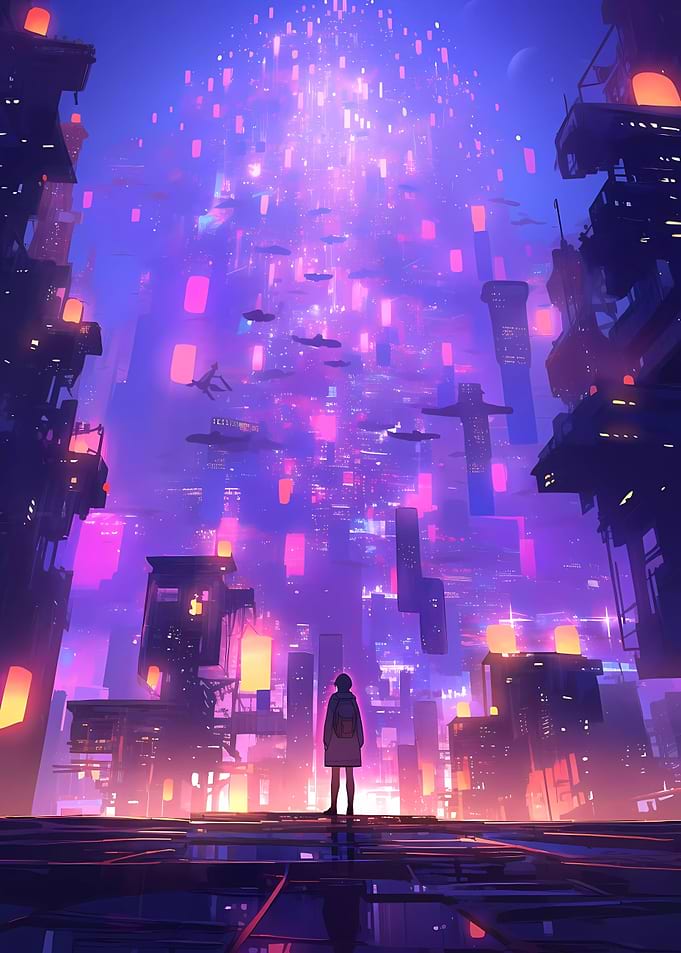 Cyberpunk Anime City