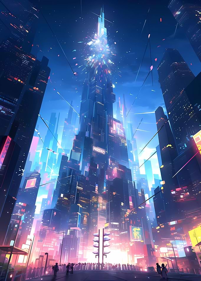 Cyberpunk Anime City
