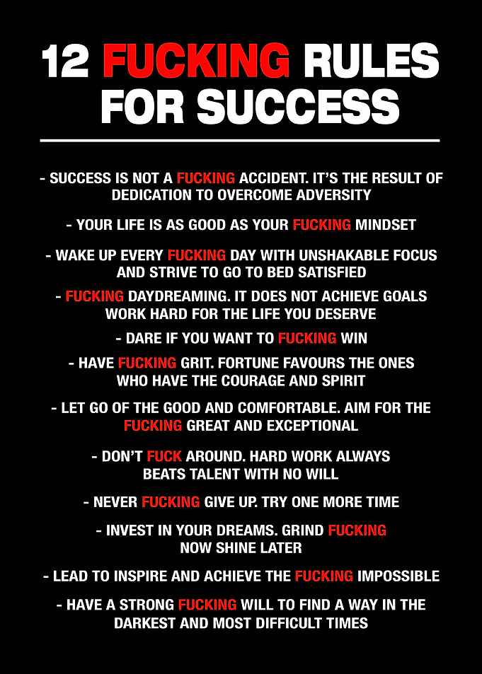 12 Fucking Rules Success