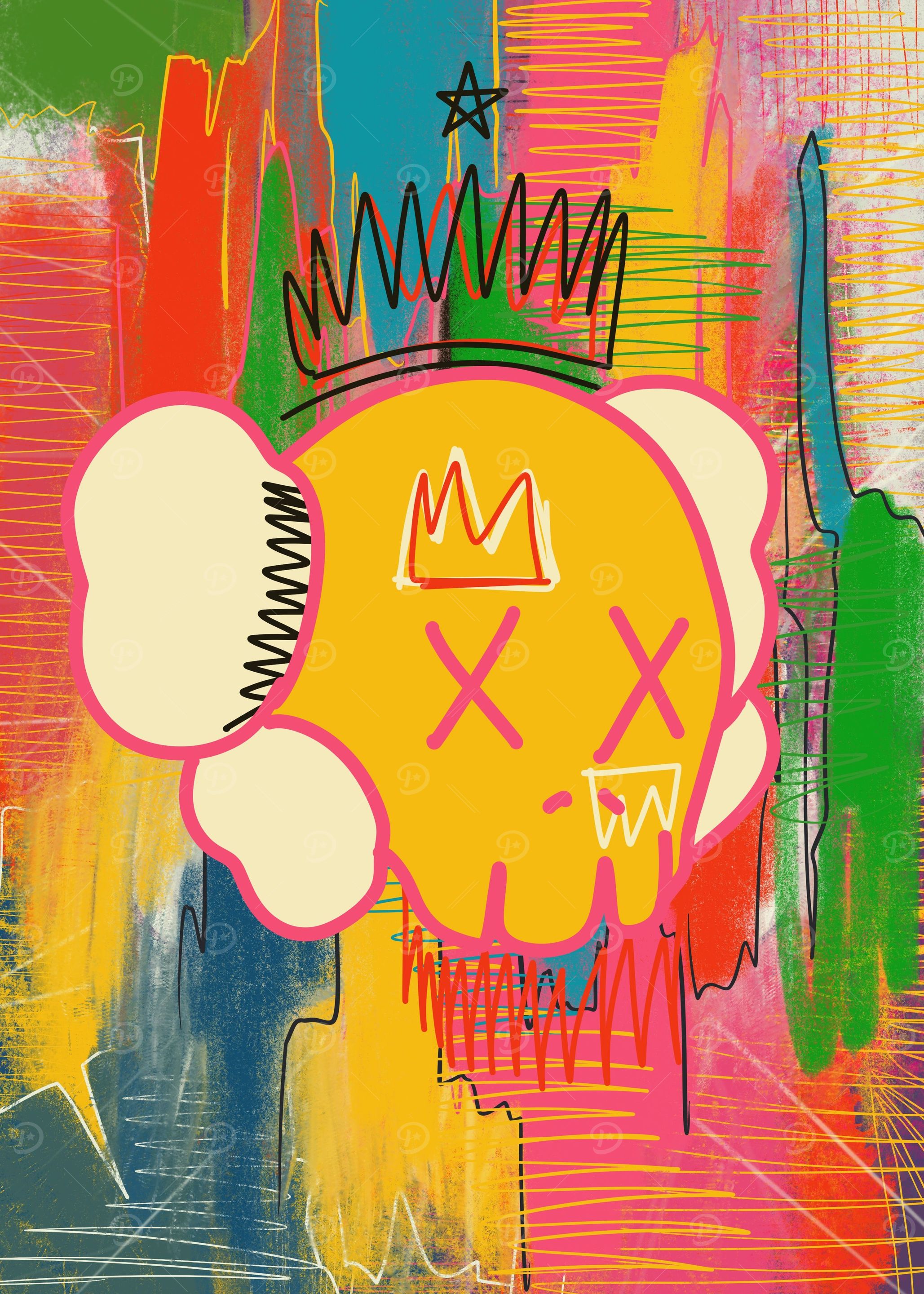 Kaws Dolls unique abstract