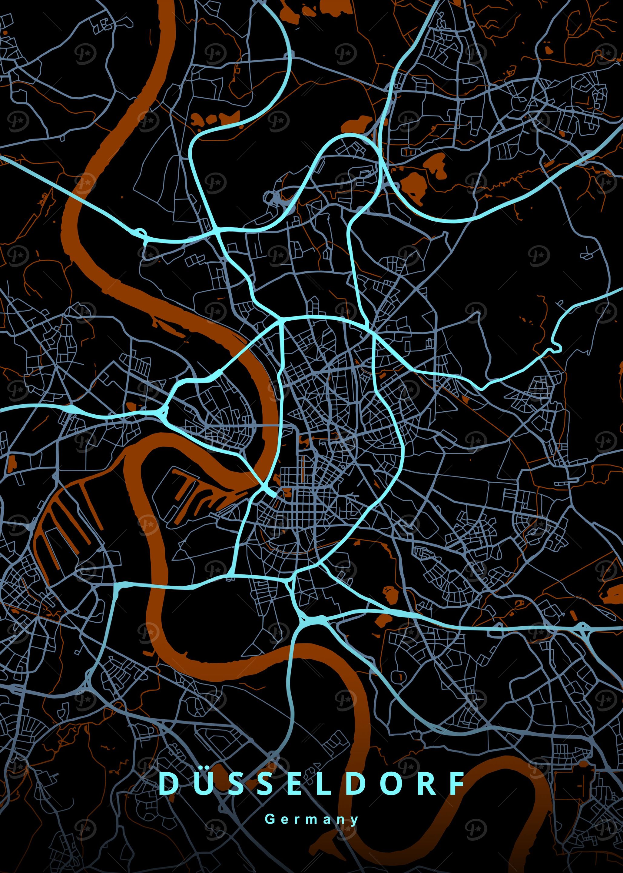 Dusseldorf Germany Map
