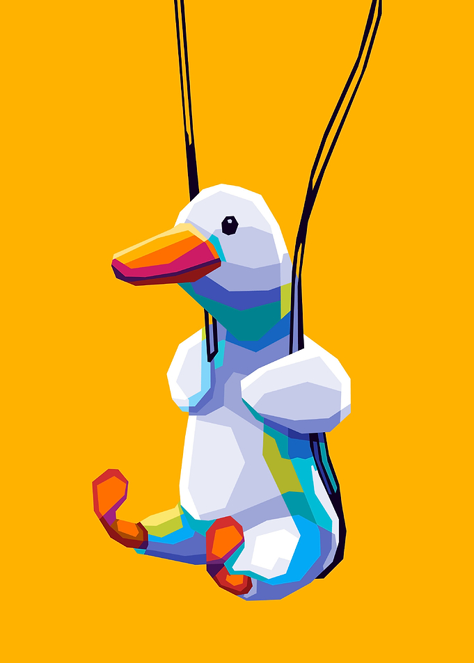 Swinging Duckling Pop Art