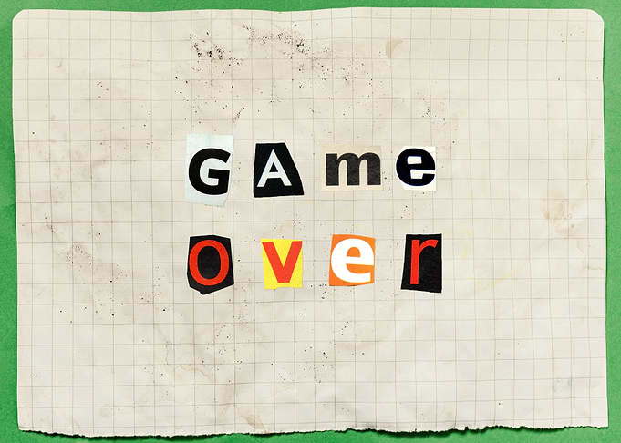 Anonymous letter game over