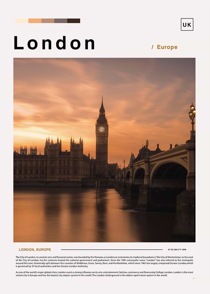London photo poster