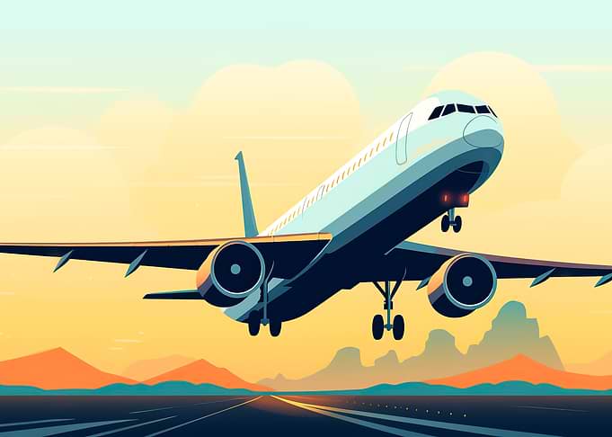 An airplane
