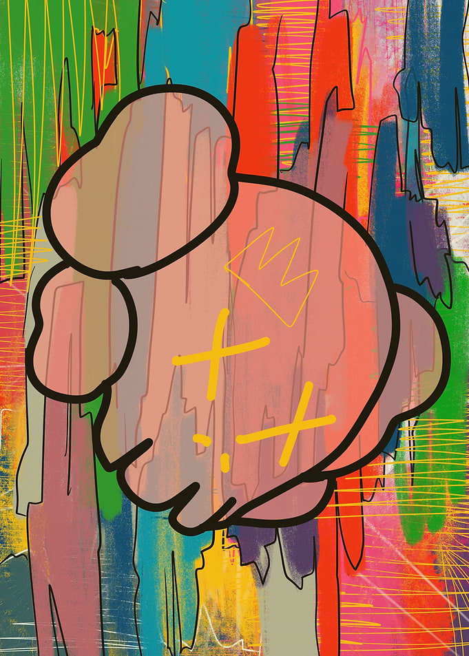 Kaws Dolls unique abstract