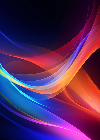 neon waves colorful