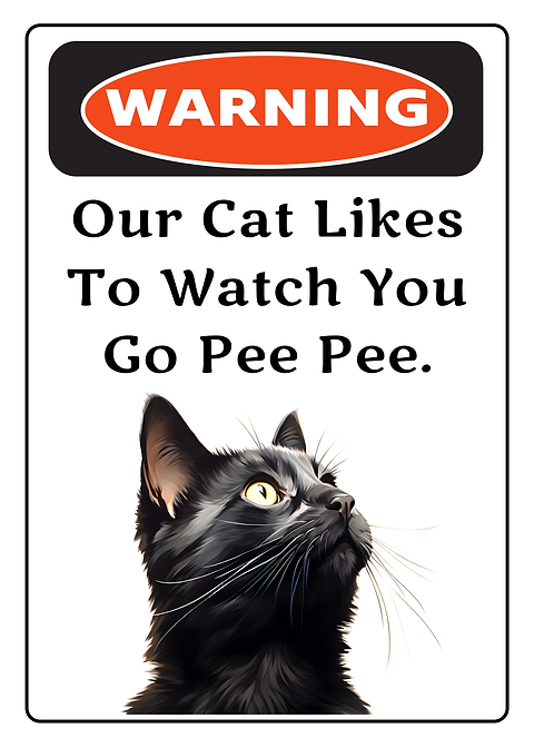 Pawsome Pee Watch — funny metal wall sign