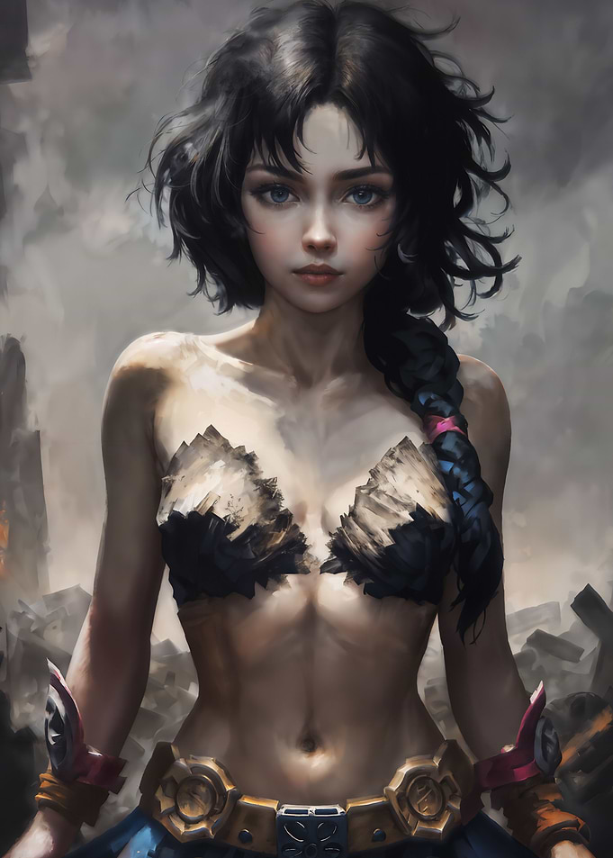 A woman with a bra