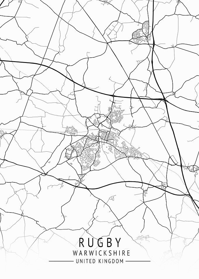 Rugby UK City Map