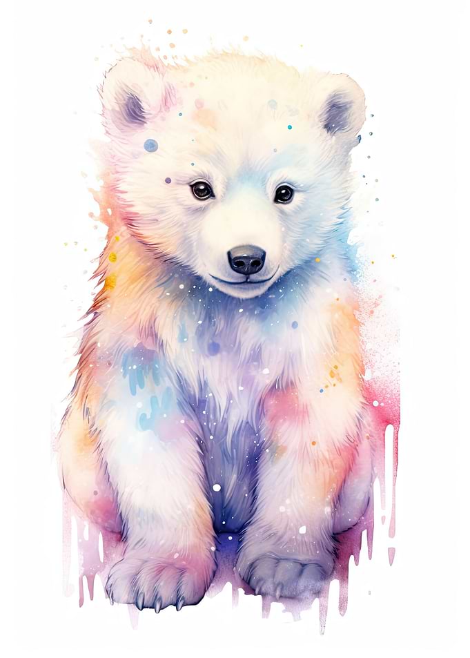 Cute Pastel Baby Ice Bear