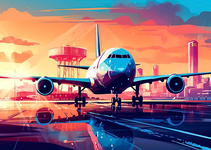 An airplane